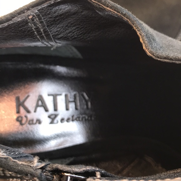 Kathy Van Zeeland Black Booties Silver &Gray Beads - Picture 10 of 12